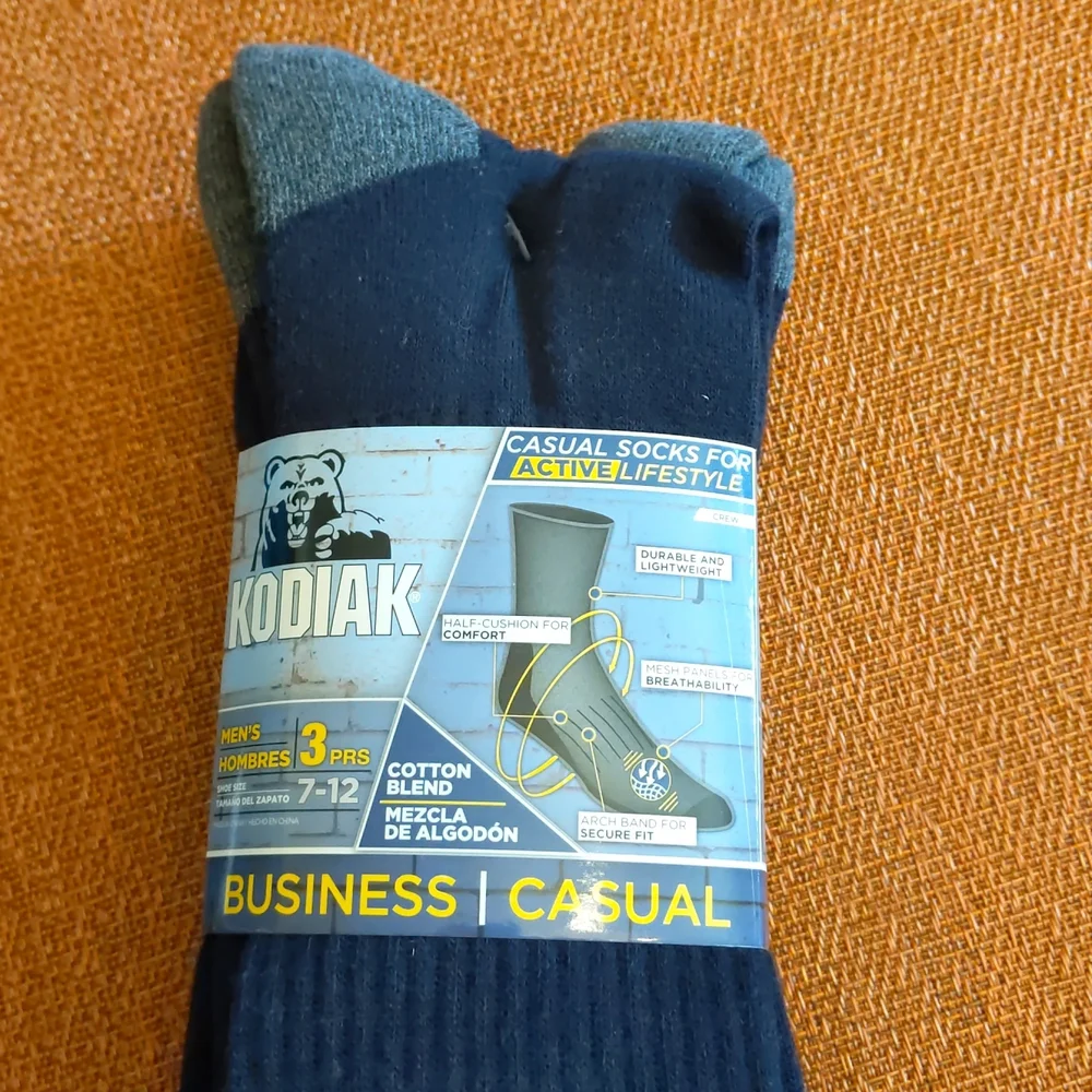 Kodiak men's business casual navy socks